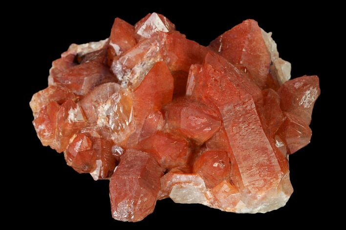 Natural, Red Quartz Crystal Cluster - Morocco #135680